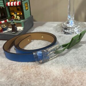 NWT Kate Spade Blue Belt with Silver Accents Size M